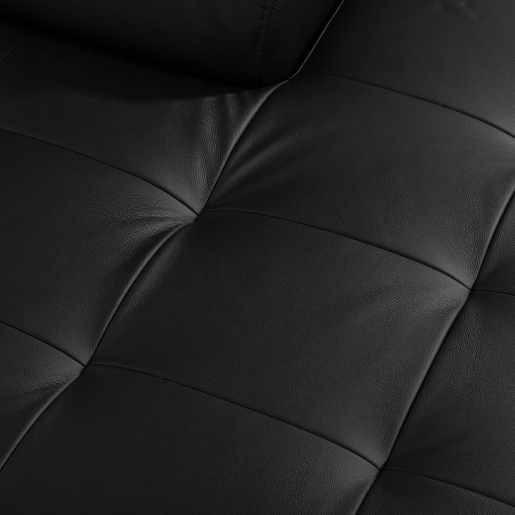 Fragment siedziska narożnika z pikowaniem na powierzchni.