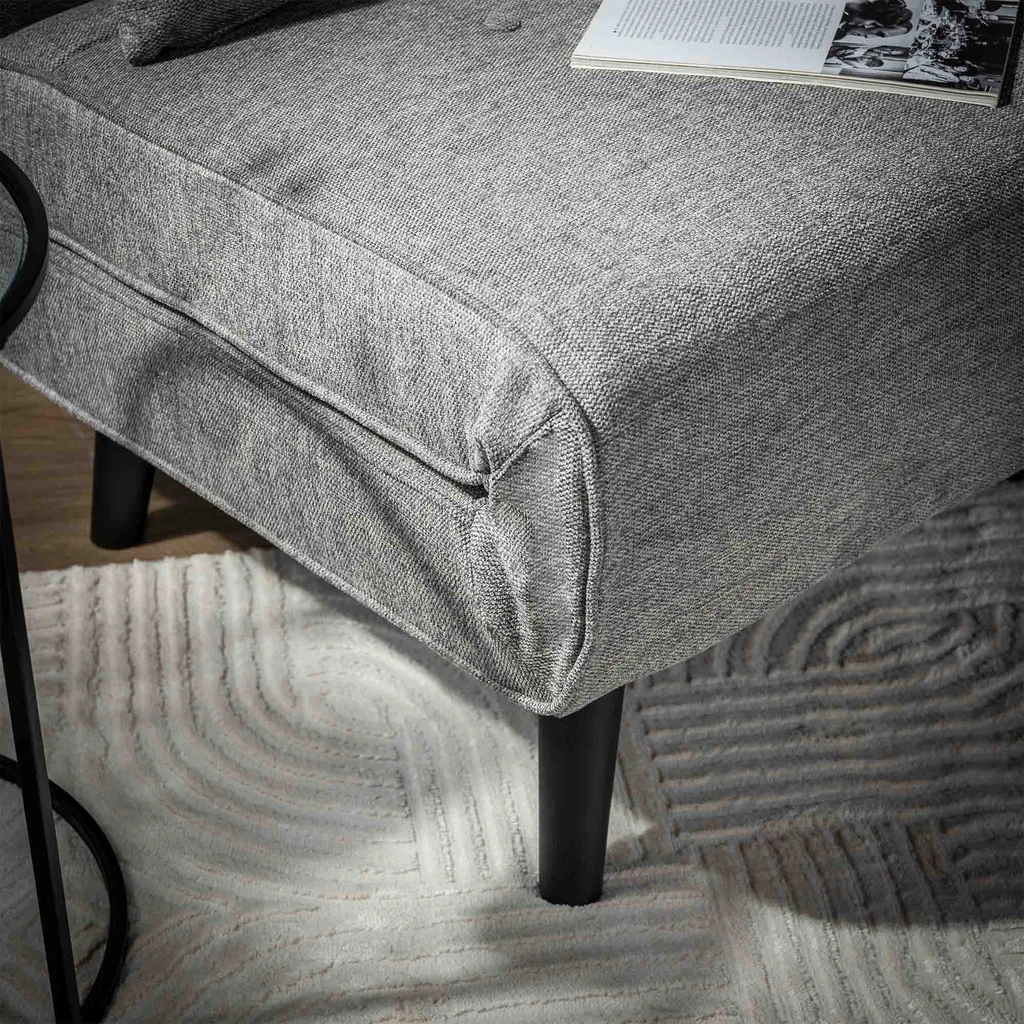 Rozkládací čalouněné křeslo šedé LAVILLA