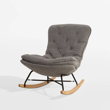 Světle šedé houpací křeslo DYNI