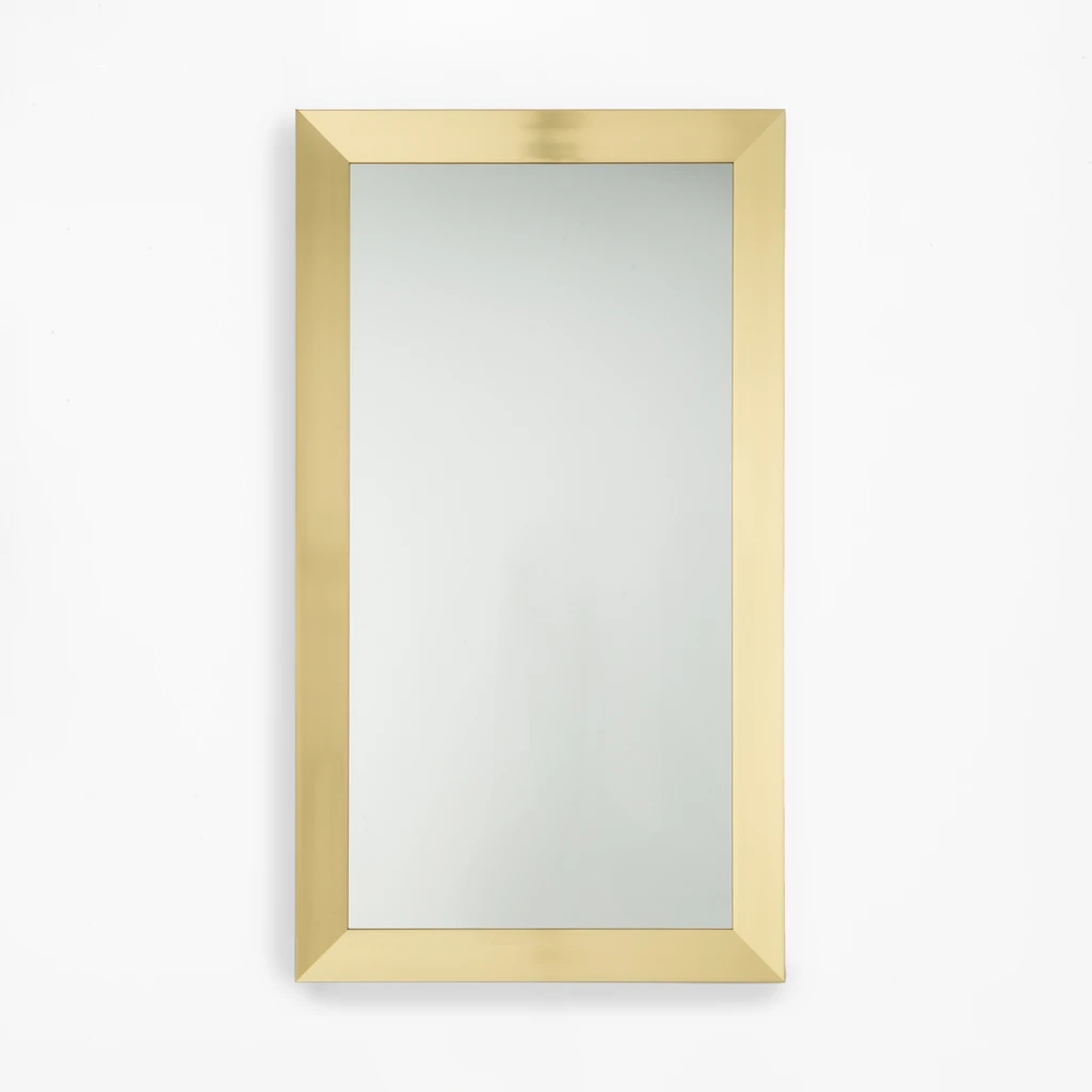Zrcadlo ve zlatém rámu MILANO 74x134 cm