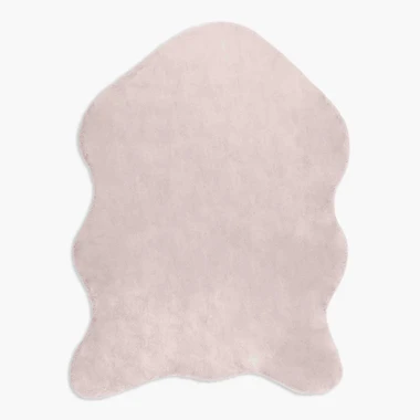 Béžový koberec z umělé kožešiny RABBIT 60x90 cm