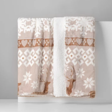 Zimní vánoční deka SHERPA 150x200 cm