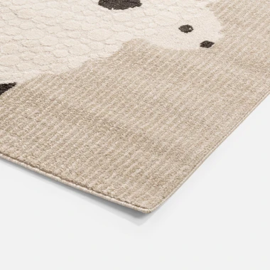 Krémový koberec s ovečkami KIDY 80x150 cm