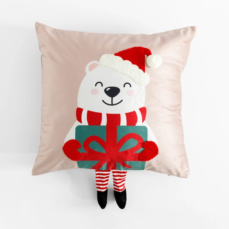 Povlak na polštář vánoční béžový MICKY 45x45 cm