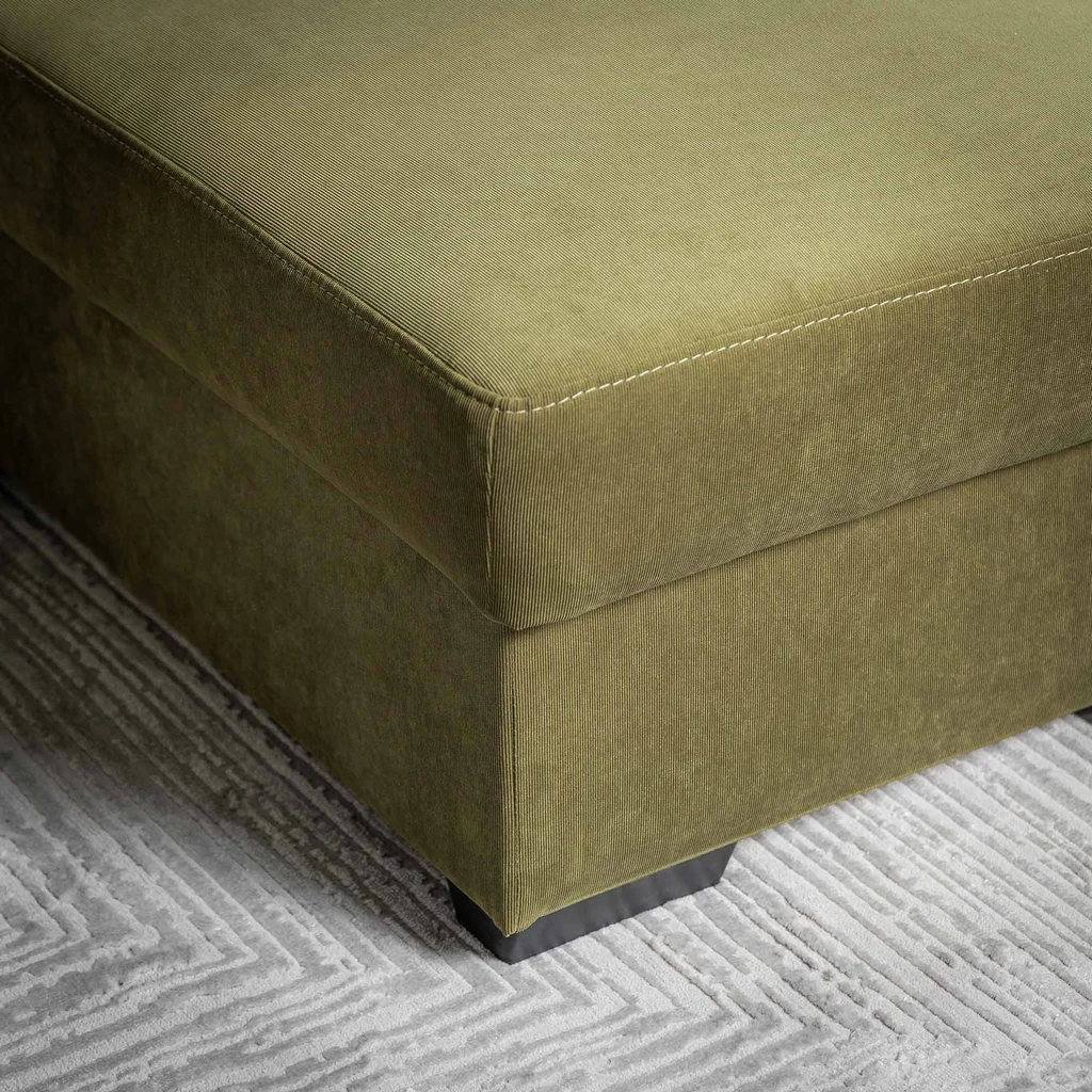 Rozkládací rohová sedací souprava olivově zelená MATRIX univerzální