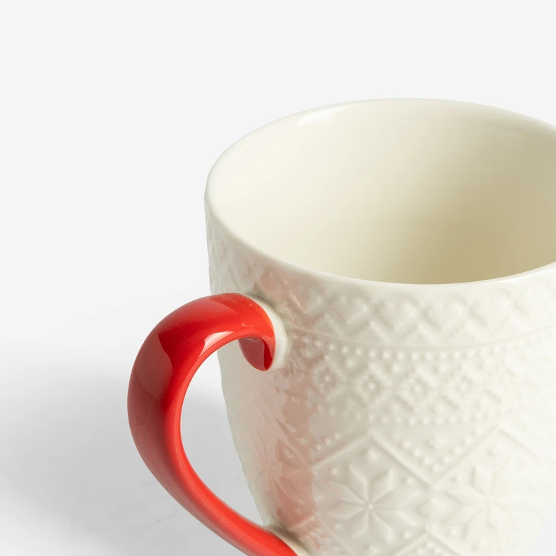 Bílý vánoční hrnek 410 ml