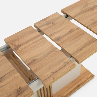 Rozkládací konferenční stolek LAMELA dub wotan/kašmír