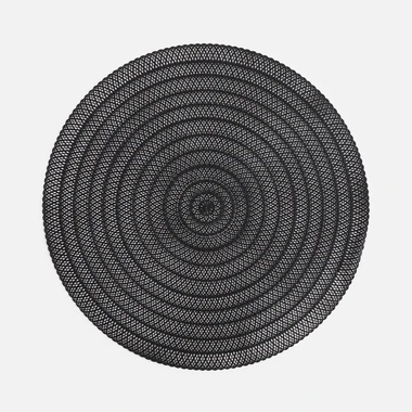 Kulaté prostírání, černá, 38 cm