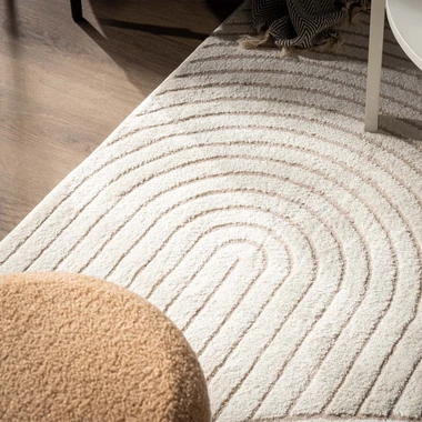 Krémový moderní koberec do obývacího pokoje RIMINI 160x230 cm