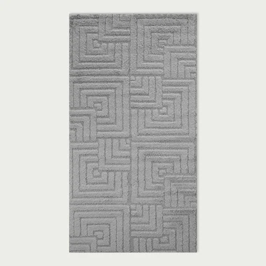 Šedý koberec geometrický LA CASA 3D 80x150 cm