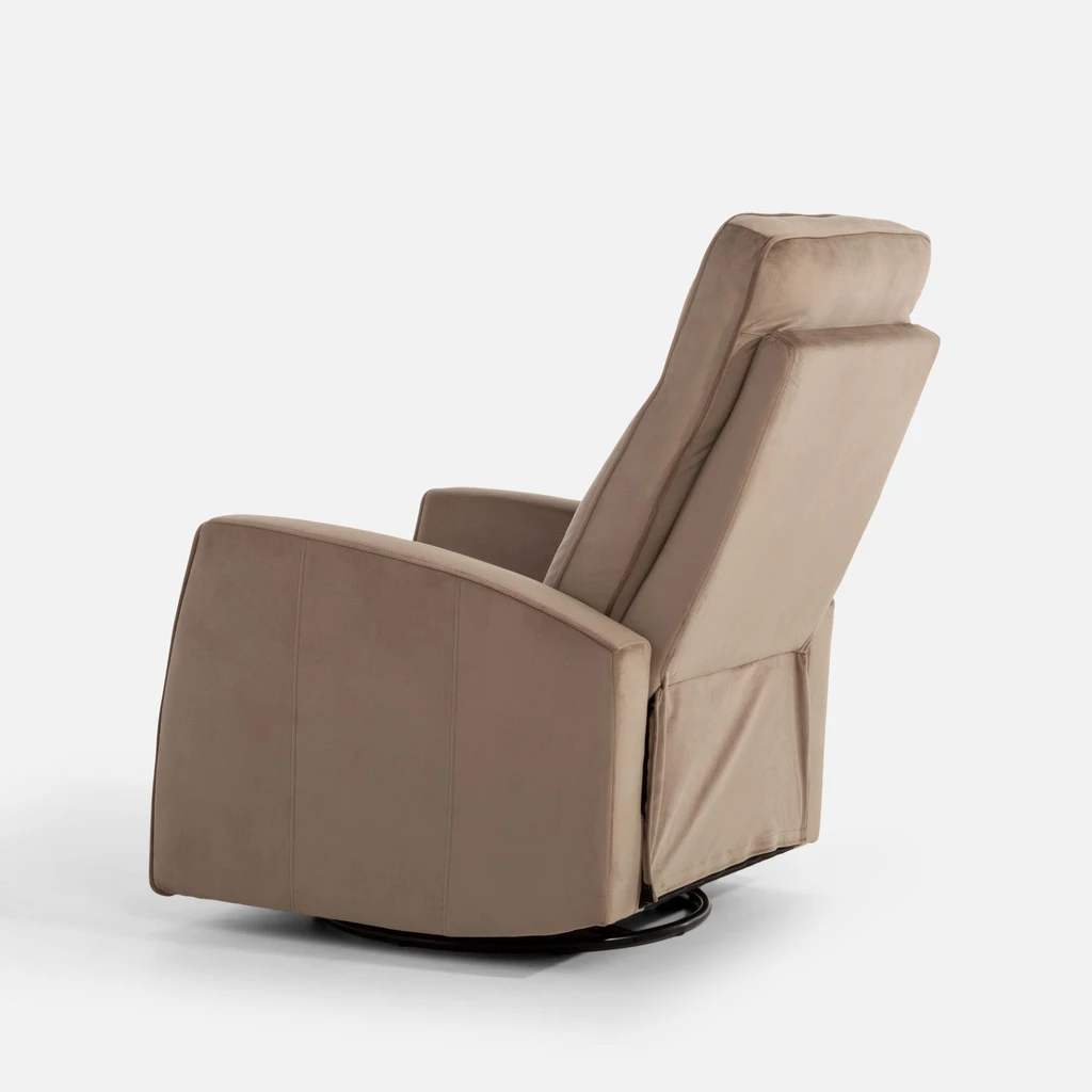 Béžové otočné křeslo s relaxační funkcí LUTTIN