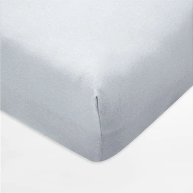 Světle šedé jersey prostěradlo s gumou IVETTE 200x220 cm