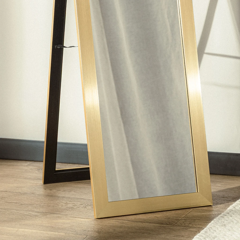 Stojící zrcadlo ve zlatém rámu SLIM 40 x 160 cm