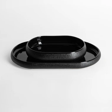 Černá oválná miska 17,8 cm
