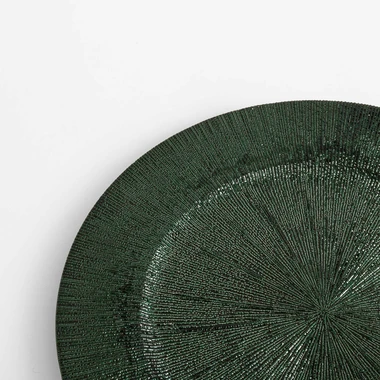 Dekorační zelený talíř 33 cm