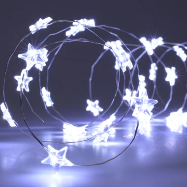 LED světýlka na vánoční stromek hvězdy bílé světlo, 20 ks