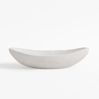 Bílý dřevěný dekorativní tác 34 cm