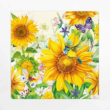 Papírové ubrousky WILD SUNFLOWERS, 20 ks