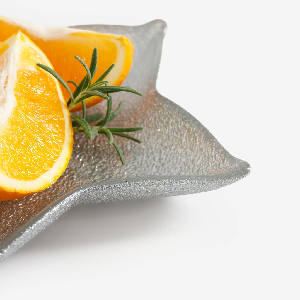 Vánoční servírovací talíř HVĚZDA 20x20x3 cm MIX