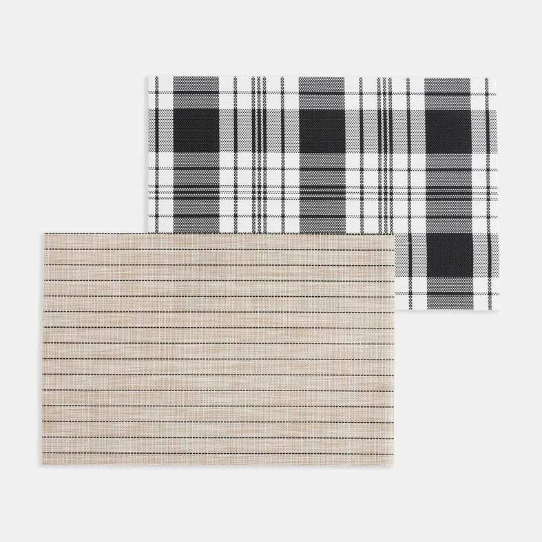 Czarno-biała podkładka 30x45 cm – praktyczny i estetyczny dodatek do codziennego nakrycia stołu.