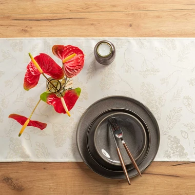 Běhoun na stůl v barvě ecru SORBO 40x120 cm