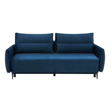 Třímístná tmavě modrá rozkládací pohovka DL KIOTO