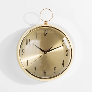 Zlaté nástěnné hodiny 35 cm