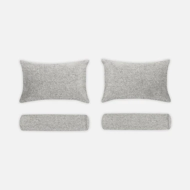 Sada 4 polštářů ISABEL světle šedá