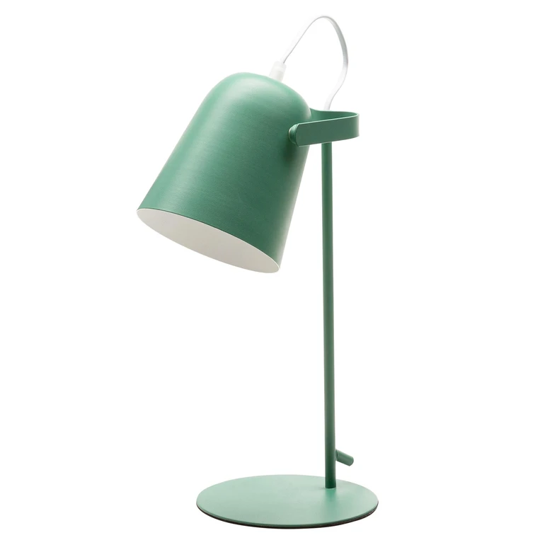 Zelená stolní lampa s nastavitelným stínidlem