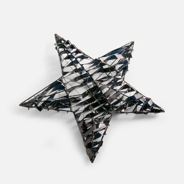 Dekorace LED černá hvězda 30 cm