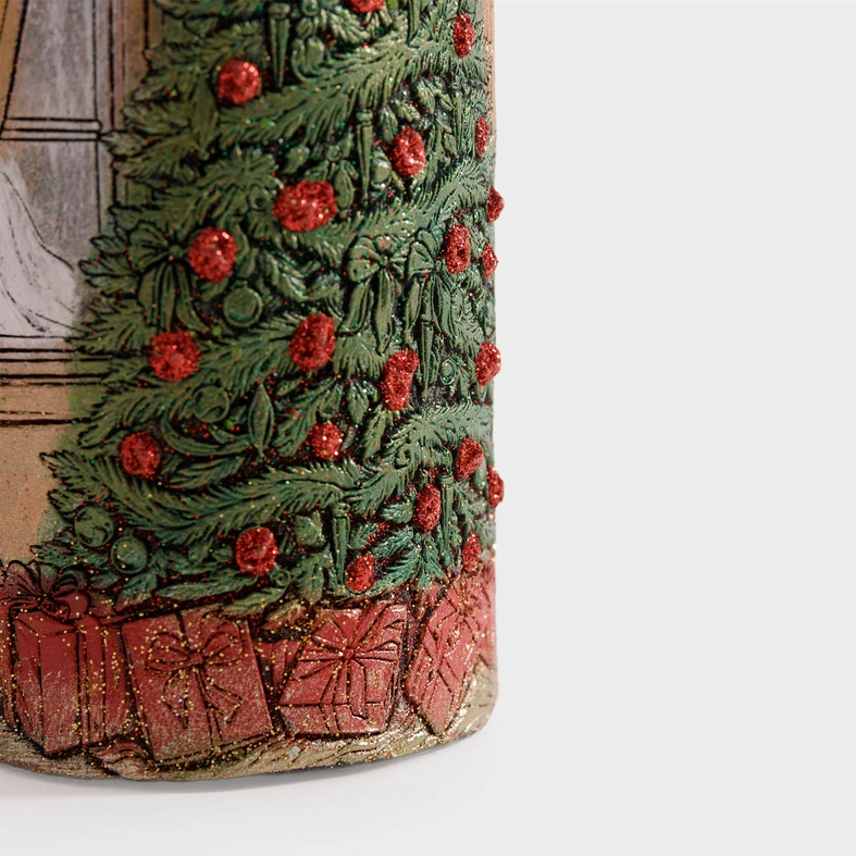 Zlatá svíčka VÁNOČNÍ POKOJ 6,5x14 cm