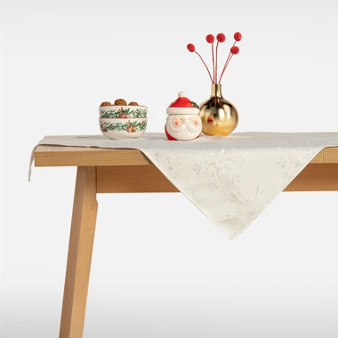 Vánoční ubrus bílý GLORIA 85x85 cm