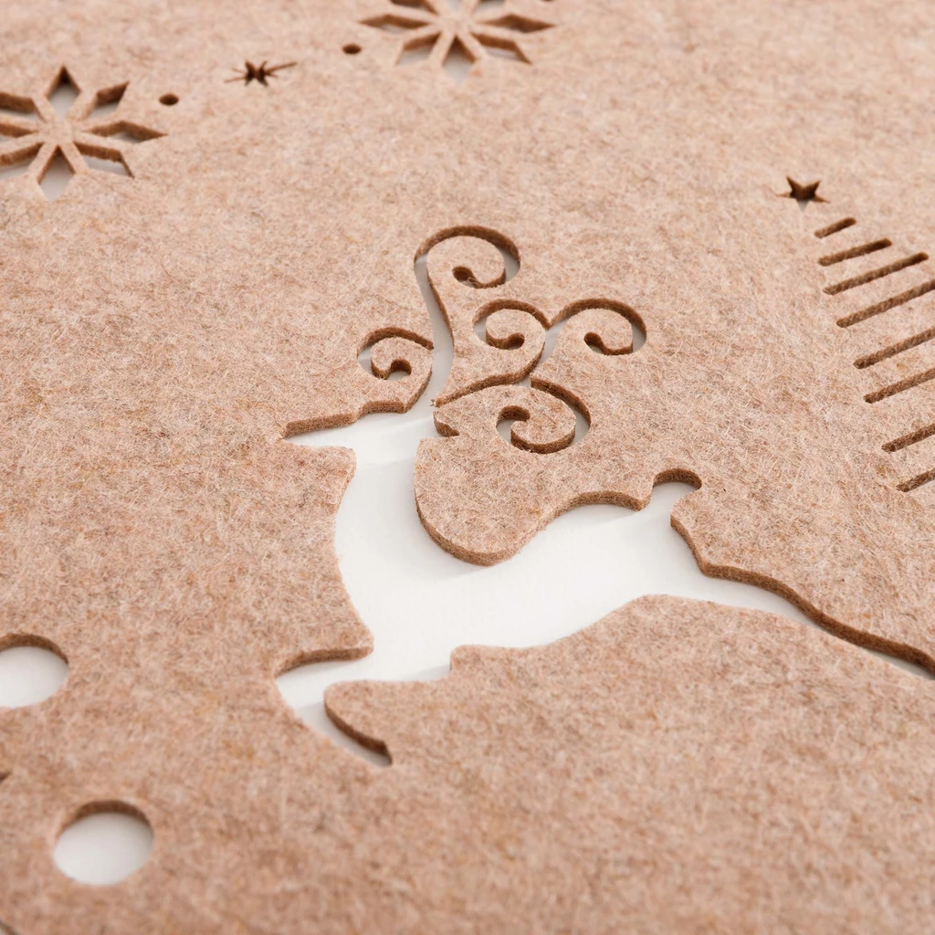 Vánoční prostíraní na stůl hnědá 44,5x29,5 cm