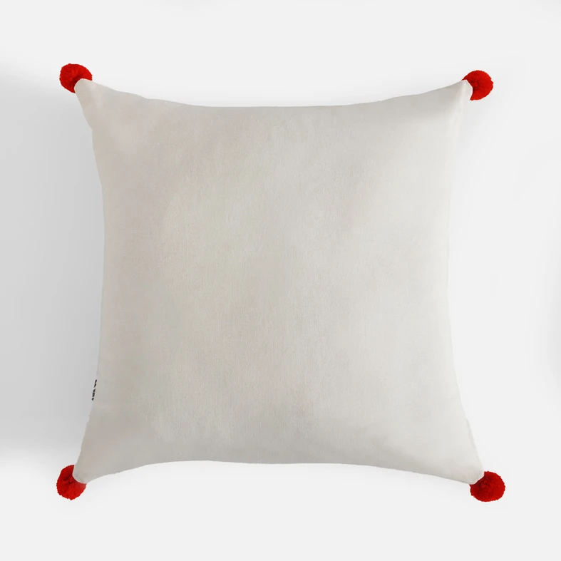 Vánoční povlak RETRO se sněhulákem bílý 45x45 cm