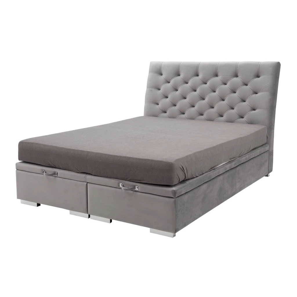 Postel boxspring s prošívaným čelem DAPHNE 160x200 cm