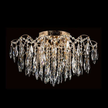 Zlaté stropní svítidlo LED ve stylu glamour 62 cm s dálkovým ovládáním