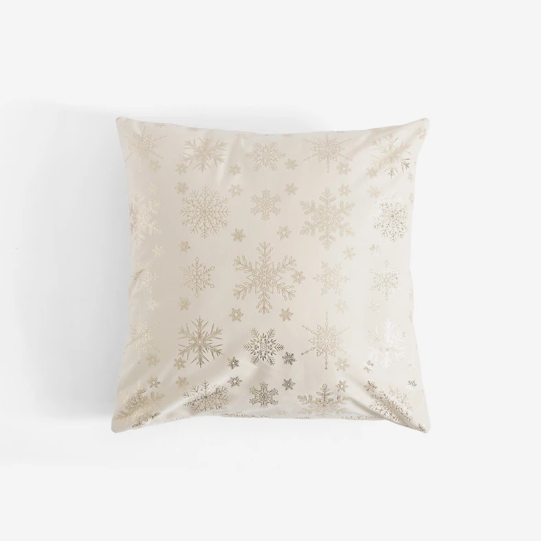 Dekorativní polštář s hvězdičkami krémový CELEBRI 45x45 cm