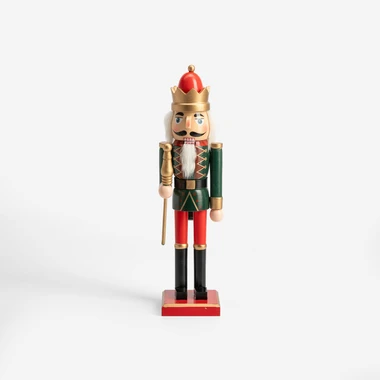 Figurka červeno-zelená LOUSKÁČEK 38 cm