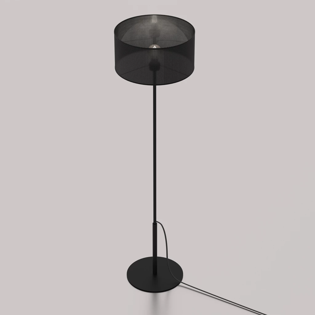 Černá stojací lampa LOFT