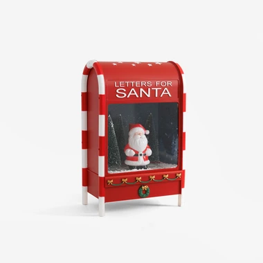 LED hrající poštovní schránka s Mikulášem 40 cm