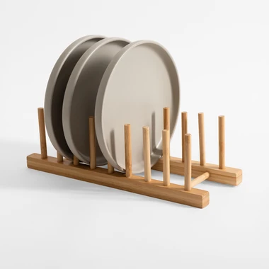 Bambusový stojan na talíře 33x12x10,3 cm