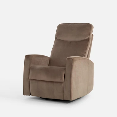 Béžové otočné křeslo s relaxační funkcí LUTTIN