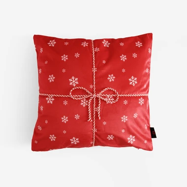Vánoční červený povlak na polštář GIFT 45x45 cm