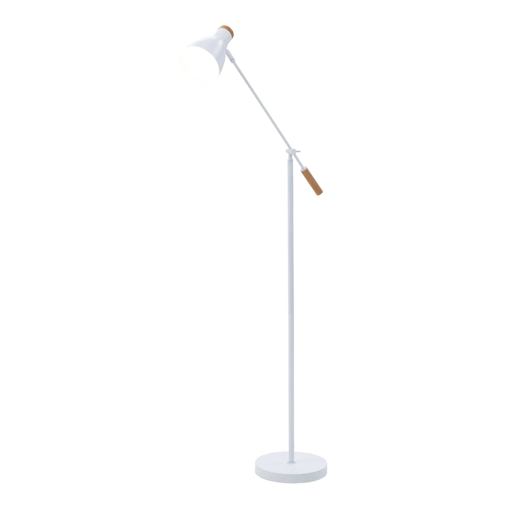 Skandinávská stojací lampa bílá JOSE