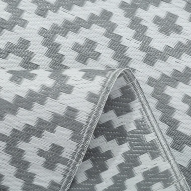 Šedý geometrický koberec SUNSET 150x240 cm