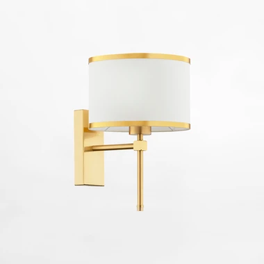 Bílo-zlaté nástěnné svítidlo ABBANO