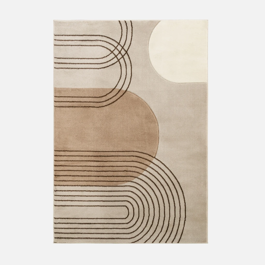 Koberec art déco béžový MILLEY 160x230 cm